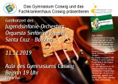 Gastkonzert des Jugendsinfonie-Orchesters „Orquesta Sinfónica Juvenil“ aus Santa Cruz, Bolivien